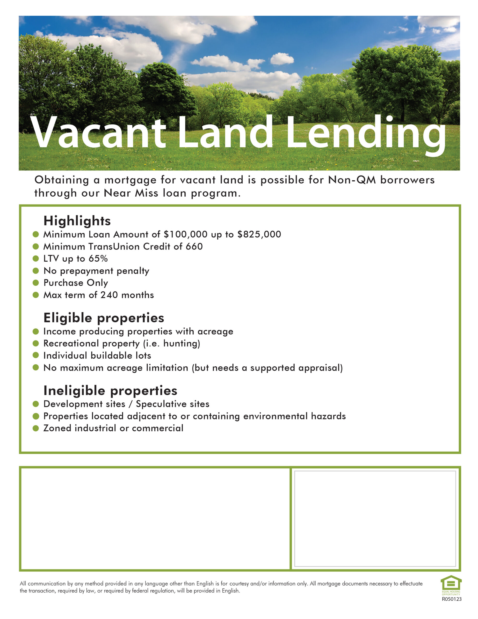 Vacant Land Lending