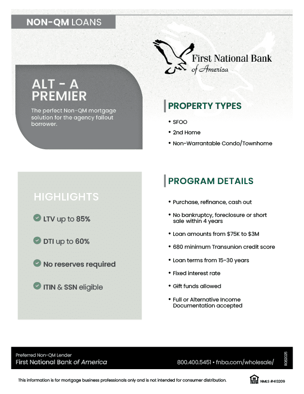 Alt-A Premier Flyer Thumbnail