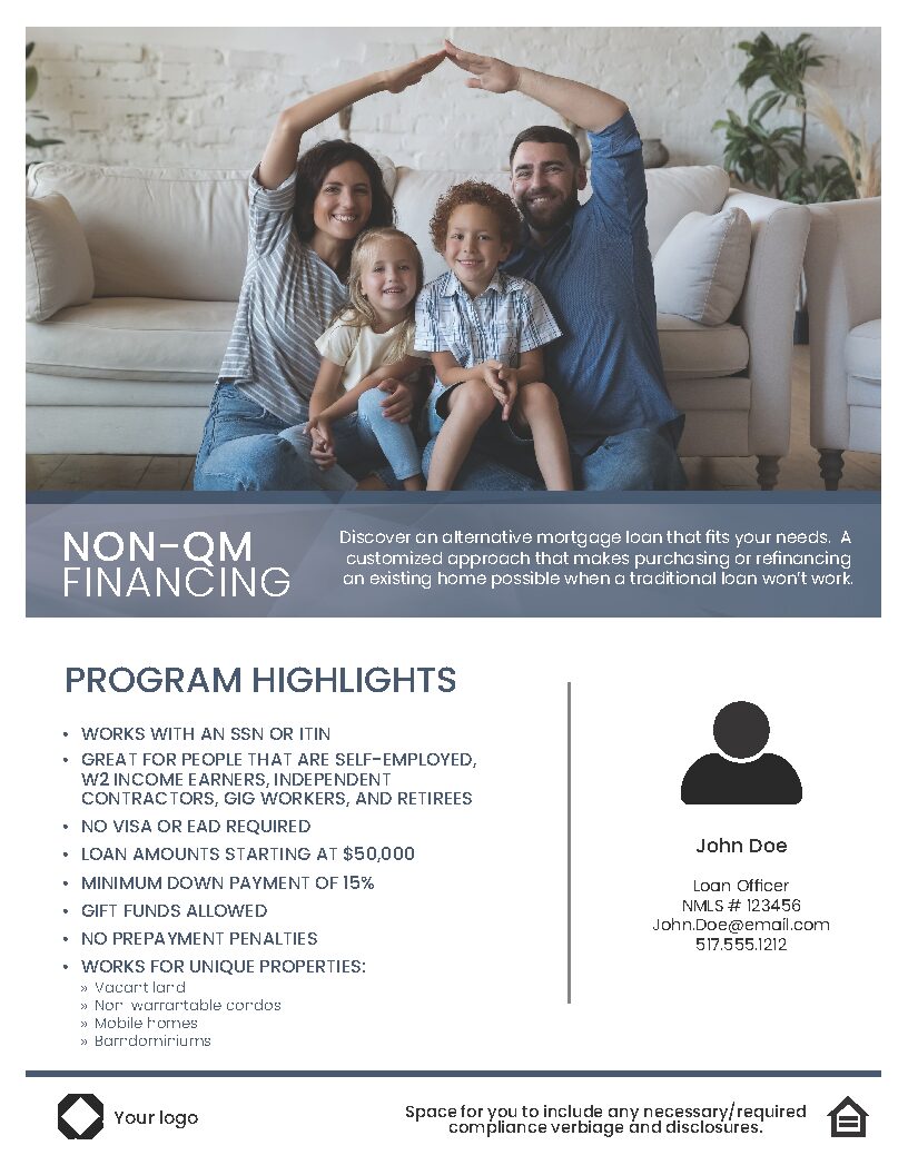 White label Non-QM flyer