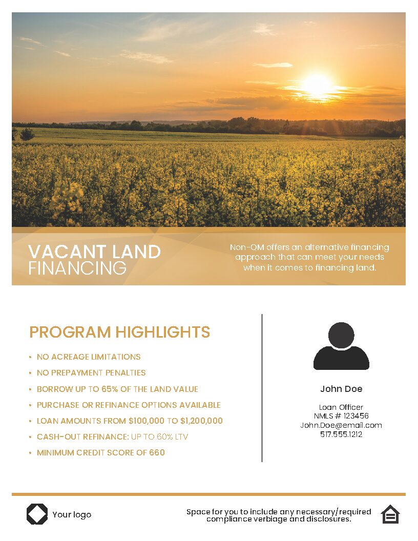 Non-QM Vacant Land Lending